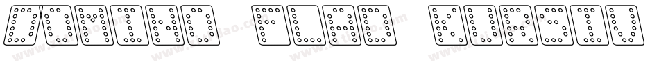 Domino flad kursiv omrids字体转换